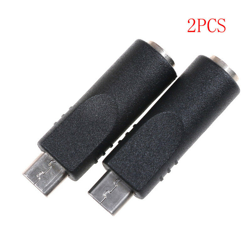 2x 3.5mm*1.1mm Female To Micro USB 5 Pin Male DC  Converter Charger Adap&.l8