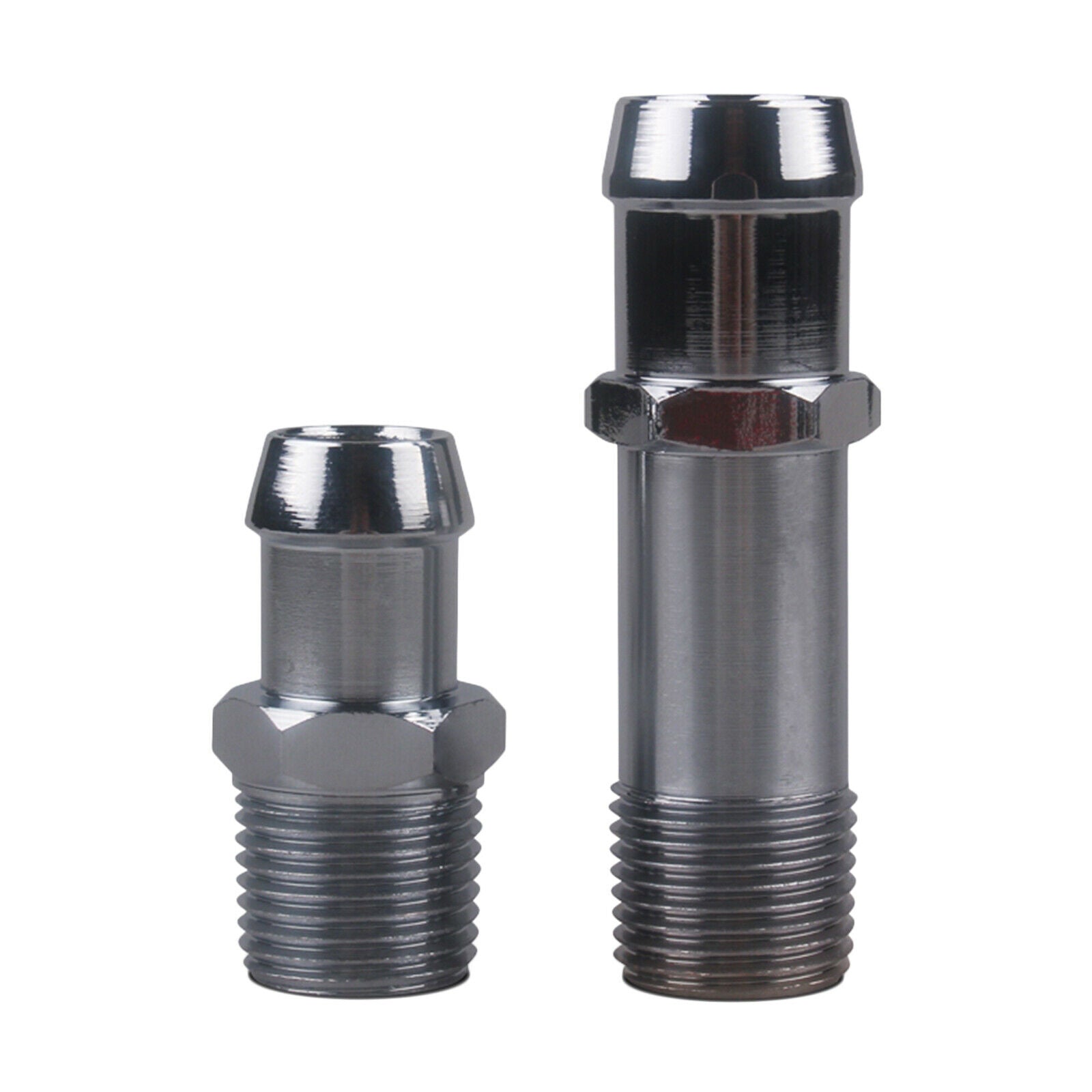 Chromed Steel Heater Hose Fittings 3/4" Water Pump 5/8" Intake Connector