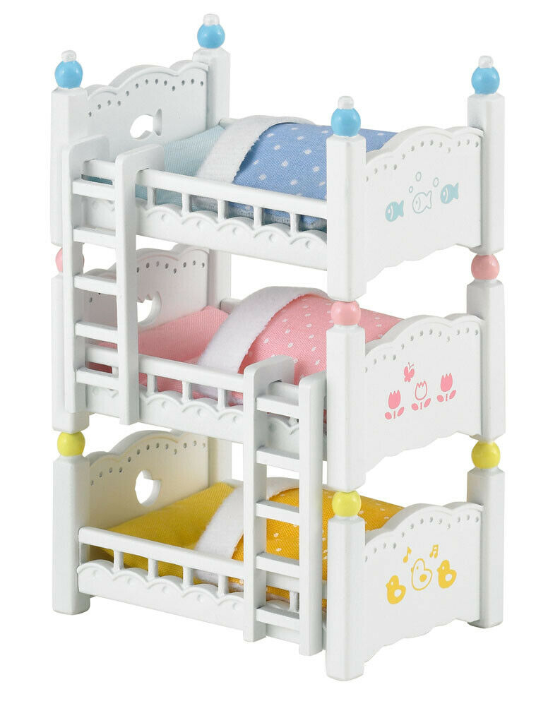 Sylvanian Families Furniture & Accessories 4448 Triple Bunk Beds /Age 3+ Bnib