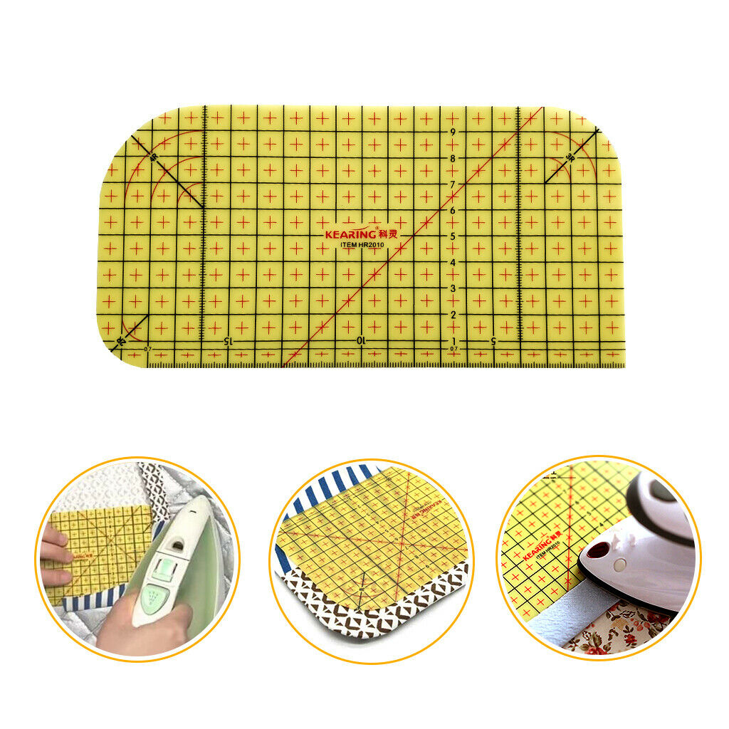 Hot Iron Ruler Quilting Measuring Gauge Patchwork Sewing Marking Tools