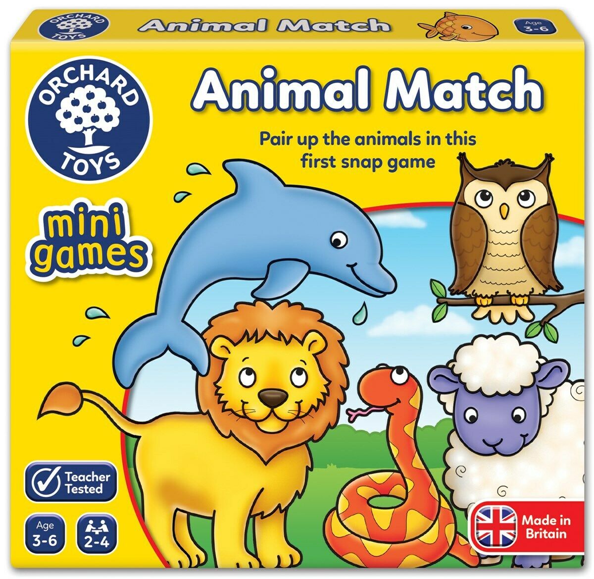 Orchard Toys 363 Animal Match Pairs Travel Mini Game Children Toddler 3 Years+