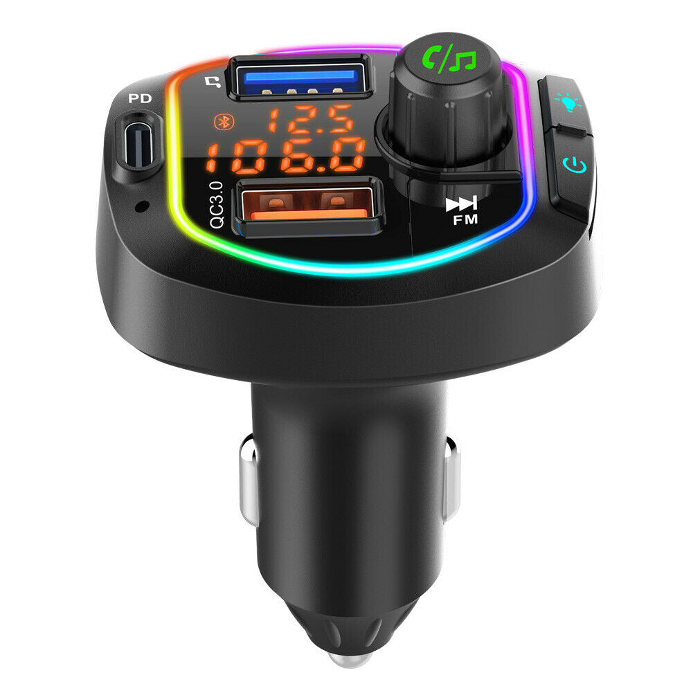 BC66 BT 5.0 Handsfree Wireless FM Transmitter Car MP3 Player PD18W QC3.0 Charger