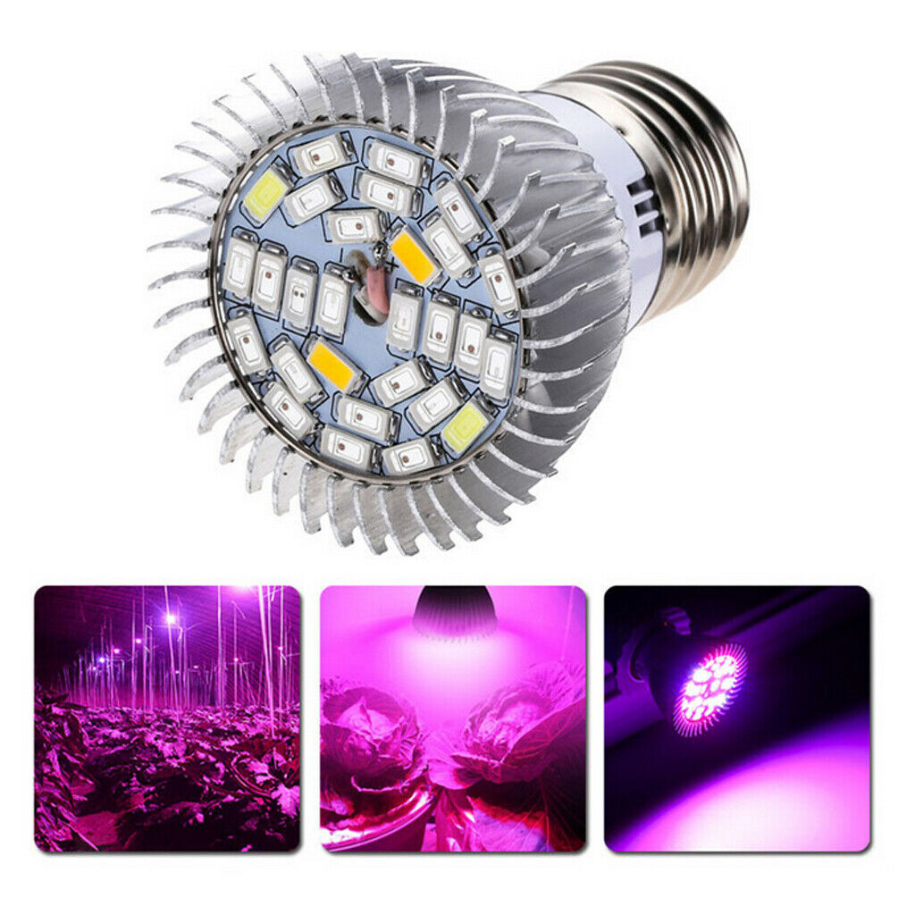 E27 28Led Grow LED Bulb Full Spectrum Grow Lights for Indoor Plants Garden