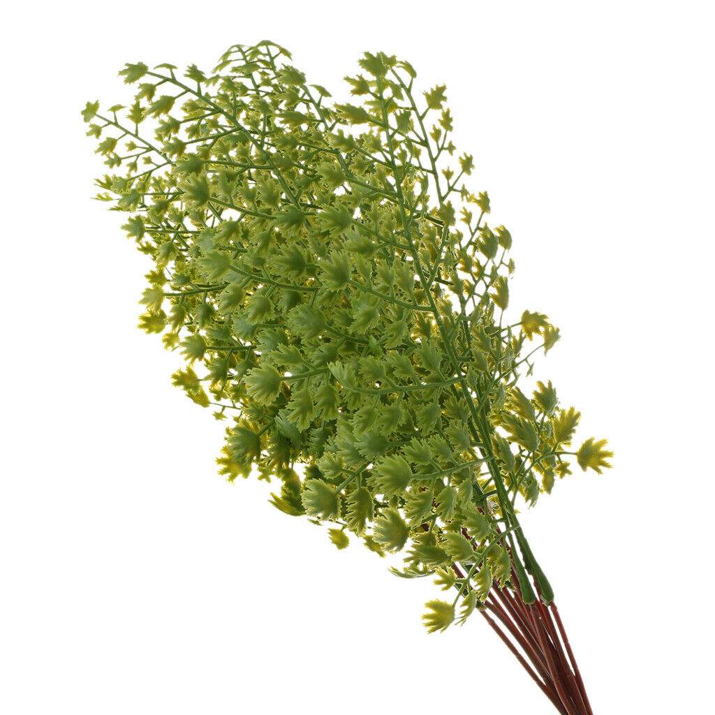 2 Piece Artificial Real Touch Small Leaves Plant Foliage Garden Decor Green