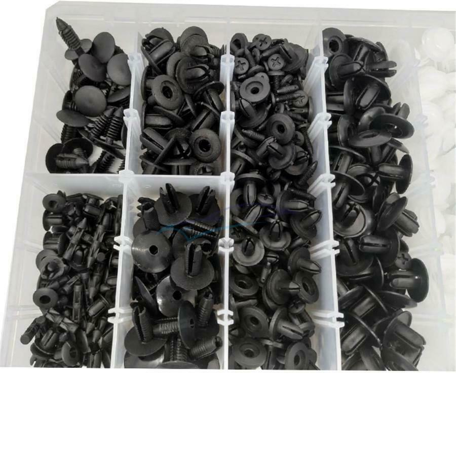405PCS Universal Car Door Bumper Plastic Hybrid Fastener + 50PCS Cable Tie Kit