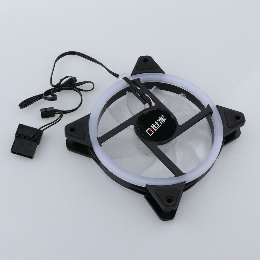 5-Pack 4-Color 12CM LED Computer Case Cooling Fan for PC