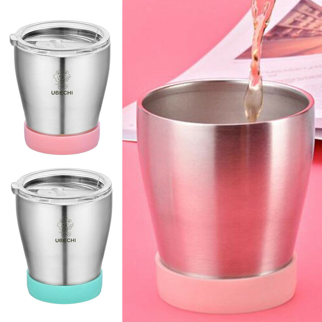 300 ML Stainless Steel Cup Outdoor Coffee Tea Juice Water Drinks Mug Pink
