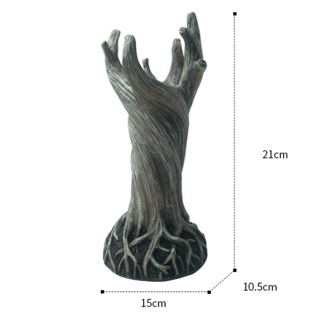 Tree Trunk Shape Statue Flower Planter Garden Plant Pot Art Flowerpot Decor