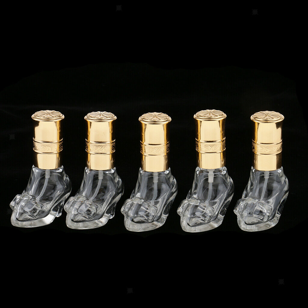 10Pcs Clear Refillable Glass Perfume Empty Fine Mist Spray Bottle 10ml/6ml