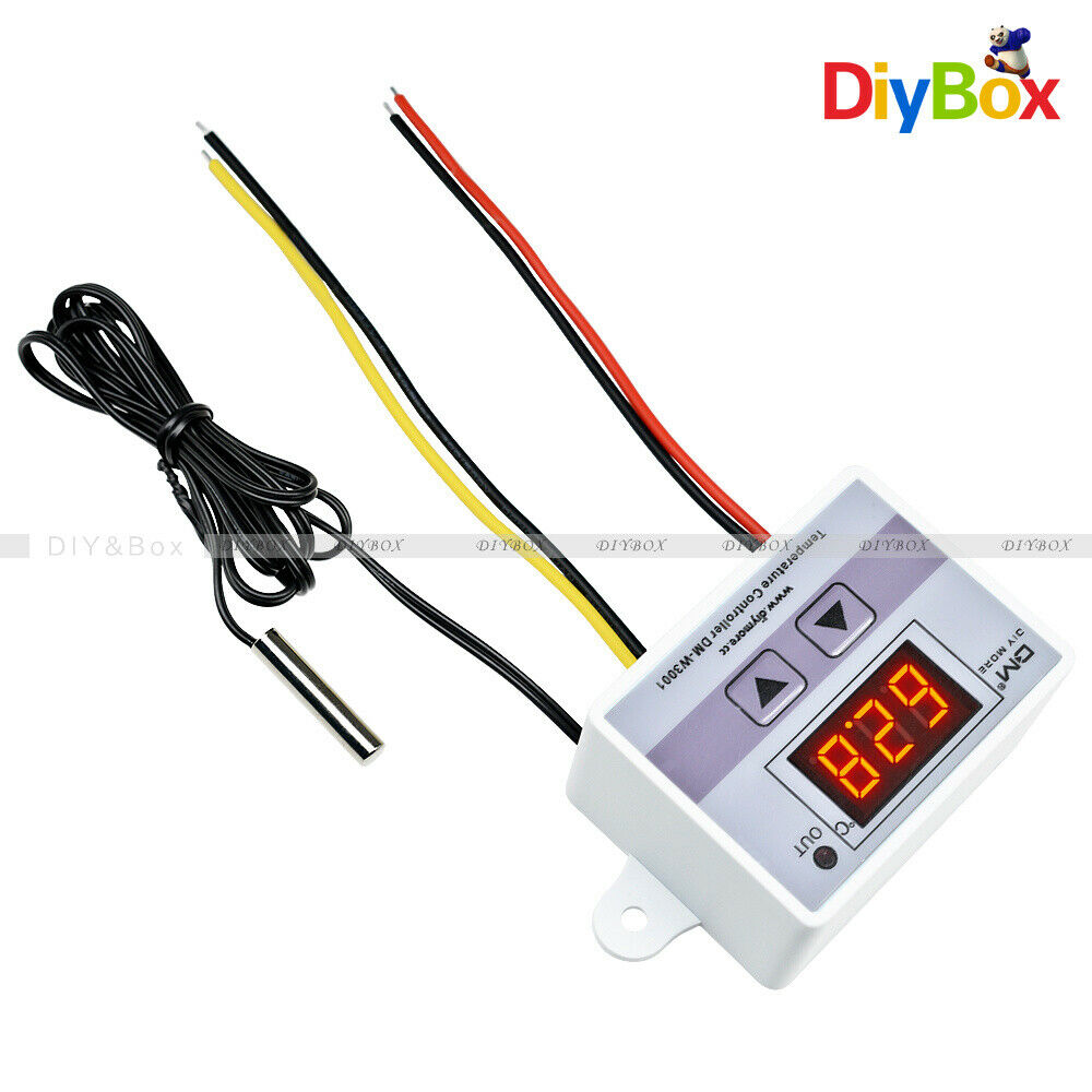 220V Digital LED Temperature Controller 10A Thermostat Control Switch Probe