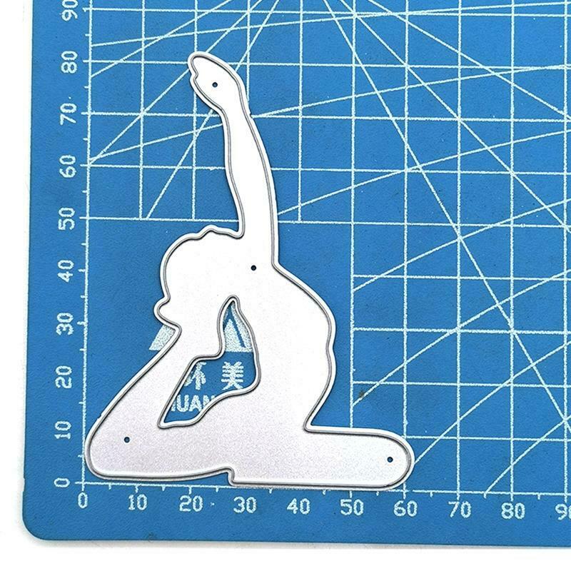 Yoga Cutting Dies Embossing Stencil Template for DIY Scrapbooking Card Making
