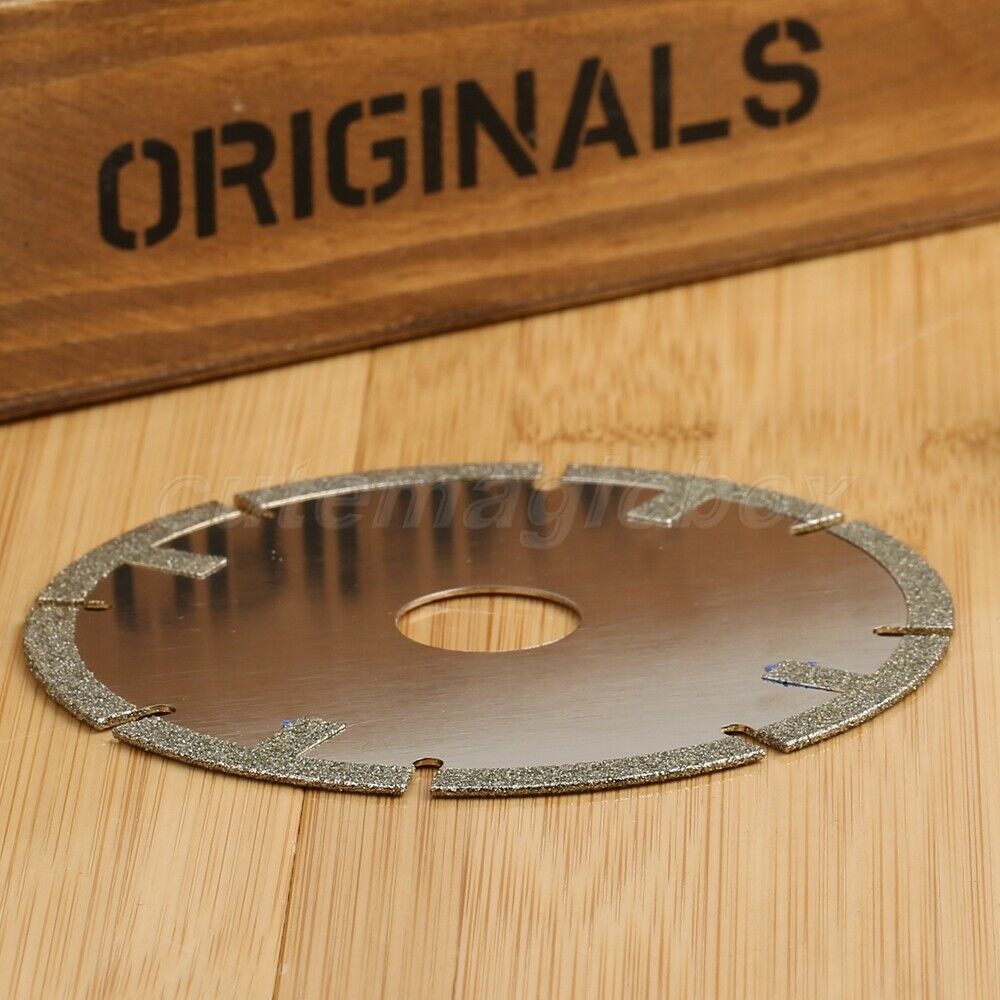 5pcs 4" Diamond Coated Tipped Cut Disc Saw Blade Wheel Rotary Tool Grit 60#