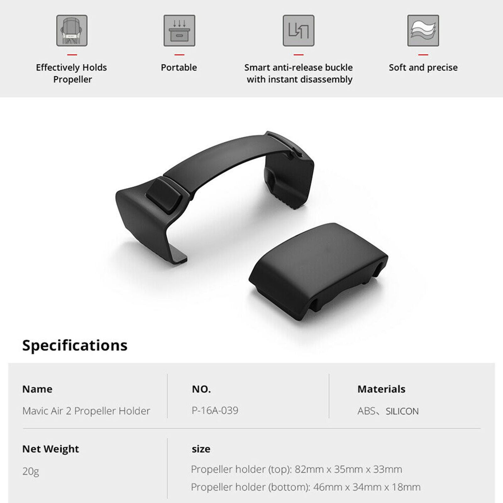 Propeller Fixed Holder Paddle Protective Clip for DJI Mavic Air 2 Drone