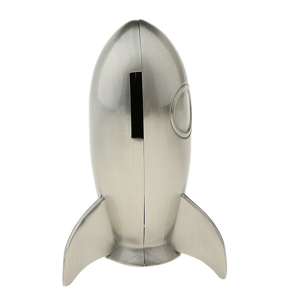 Rocket Shaped Metal Piggy Bank Coin Bank Money Bank Best Christmas Birthday