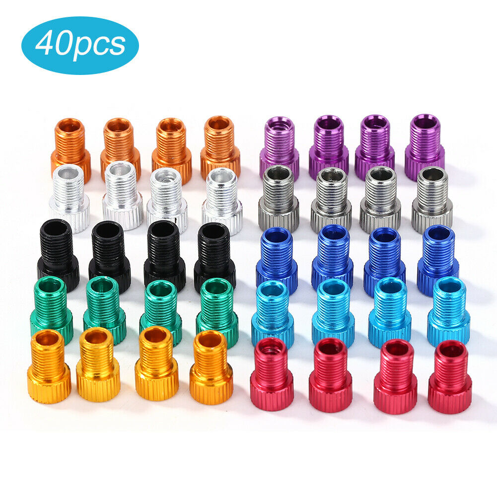 40pcs Bicycle Valve Adapters MTB Road Bike Presta to Schrader Valve Adapter @