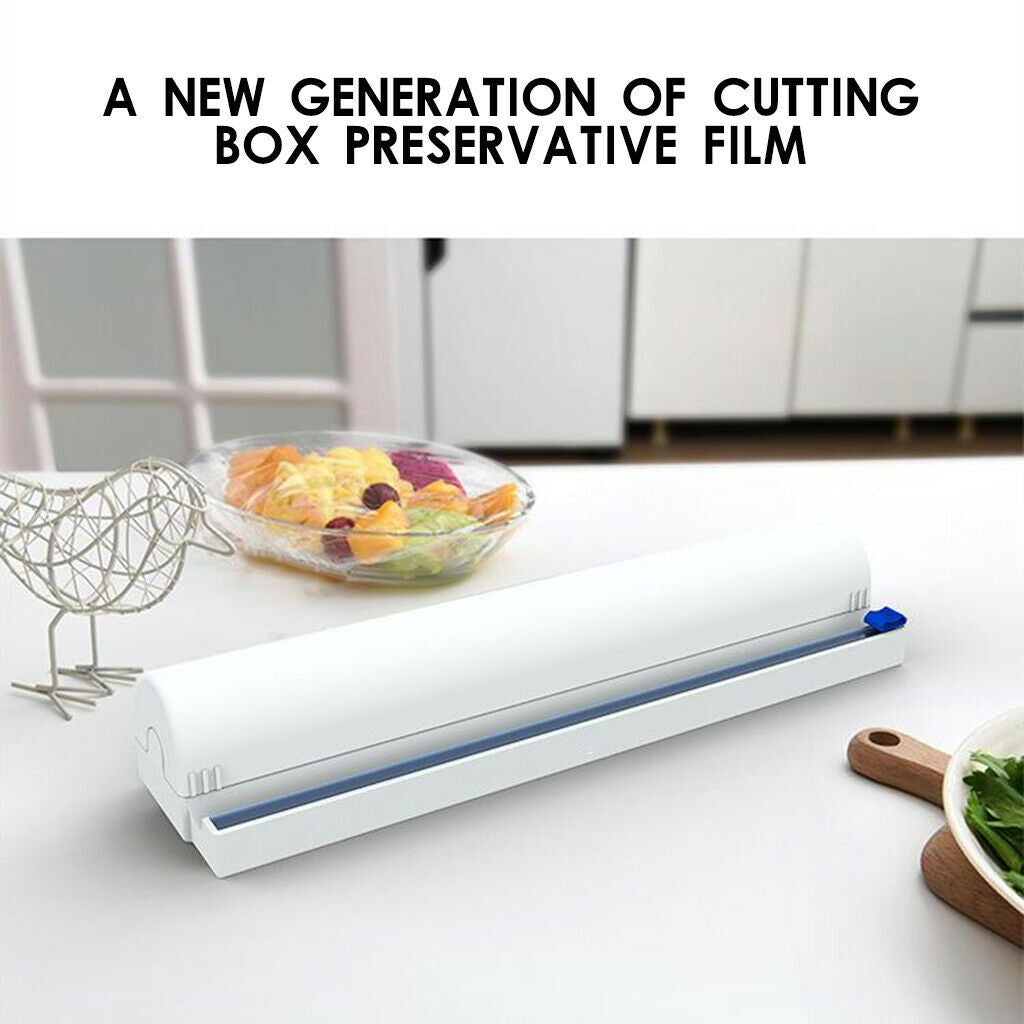 Refillable Plastic Wrap with Slide Cutter Cling Foil/Film Cutter Dispenser