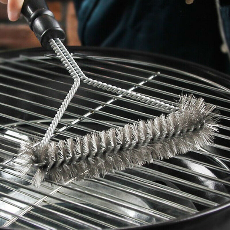 Kitchen BBQ Grill Barbecue Cleaning Brush Stainless Steel Cooking Tool Br.l8