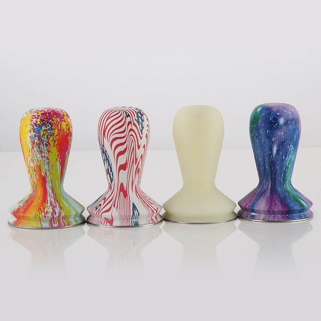 Stainless Steel Coffee Tamper Machine Espresso Press Flat Base Colorful