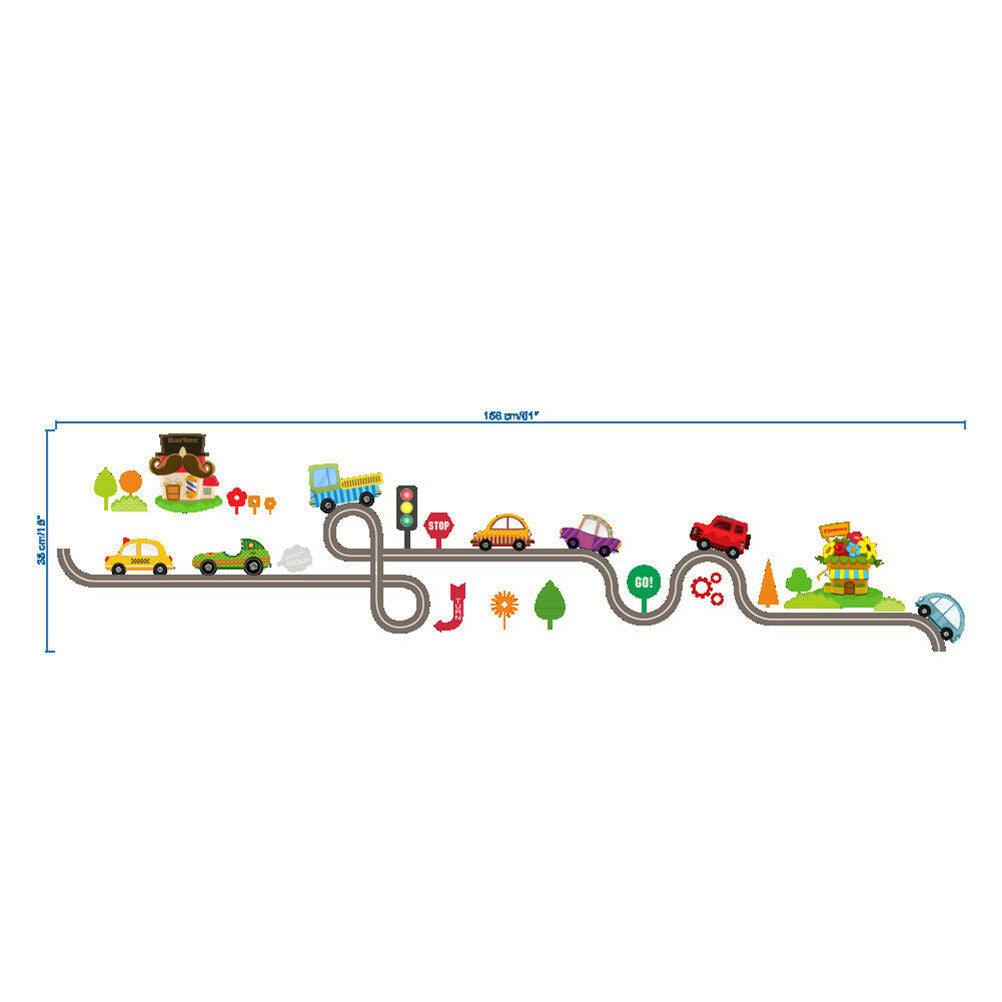 car bus highway track wall stickers for children's room decor wall art de.l8