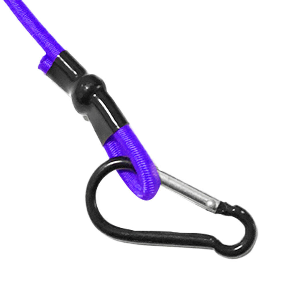 3ft Kayak Canoe Tow Line Lanyard with Carabiner Clips Purple