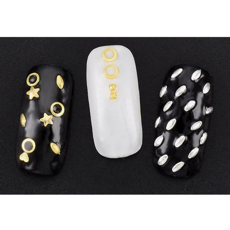 Nail Art Studs Star Ring Circle Heart Pattern Metal Sheet Nail Art Decorations
