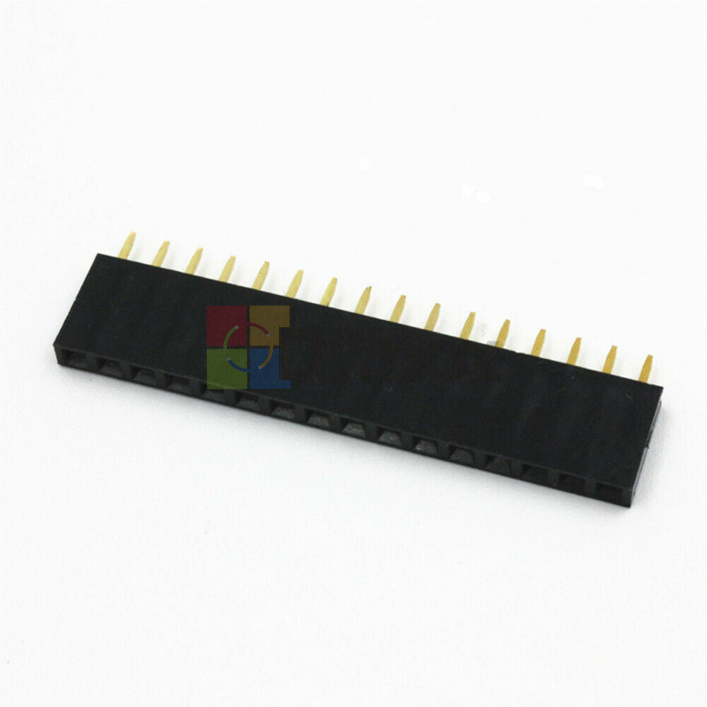 100PCS 50x2 16 Pin 2.54mm Pitch 1X16P Single Row Female Straight Header Strip