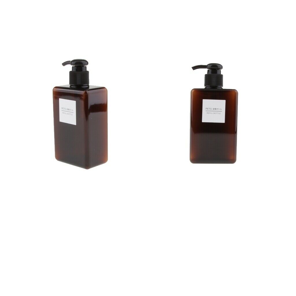 2Pcs Brown 280ml Liquid Soap Foam Soap Dispenser for Liquid Soap