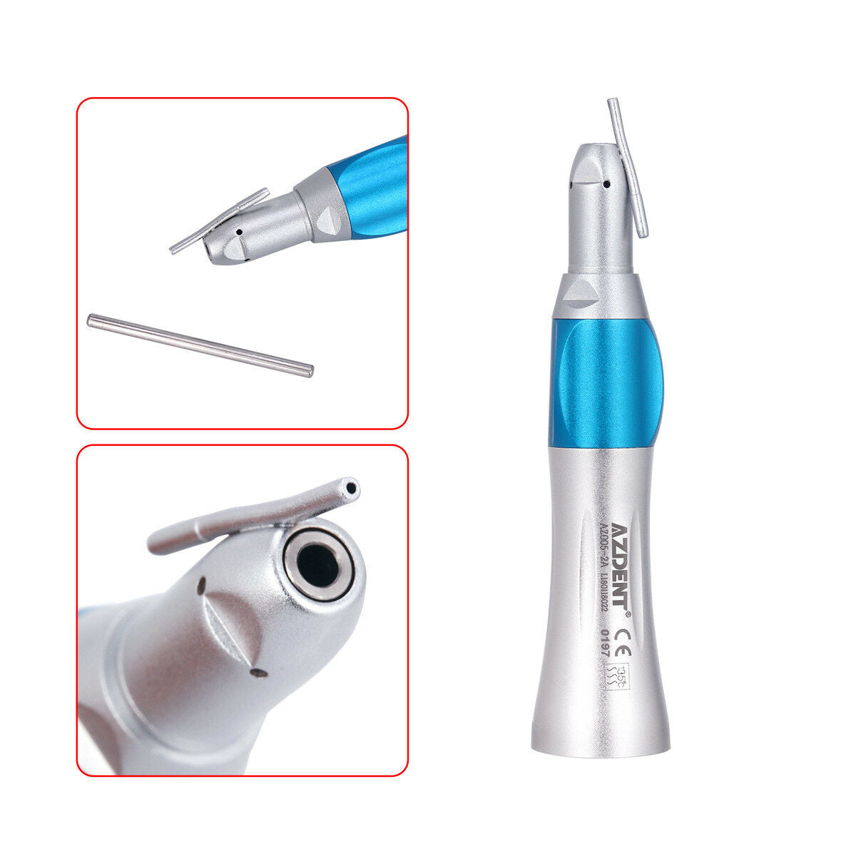 1pc Dental Surgical Straight Nose Cone Handpiece 1:1 External Irrigation Pipe