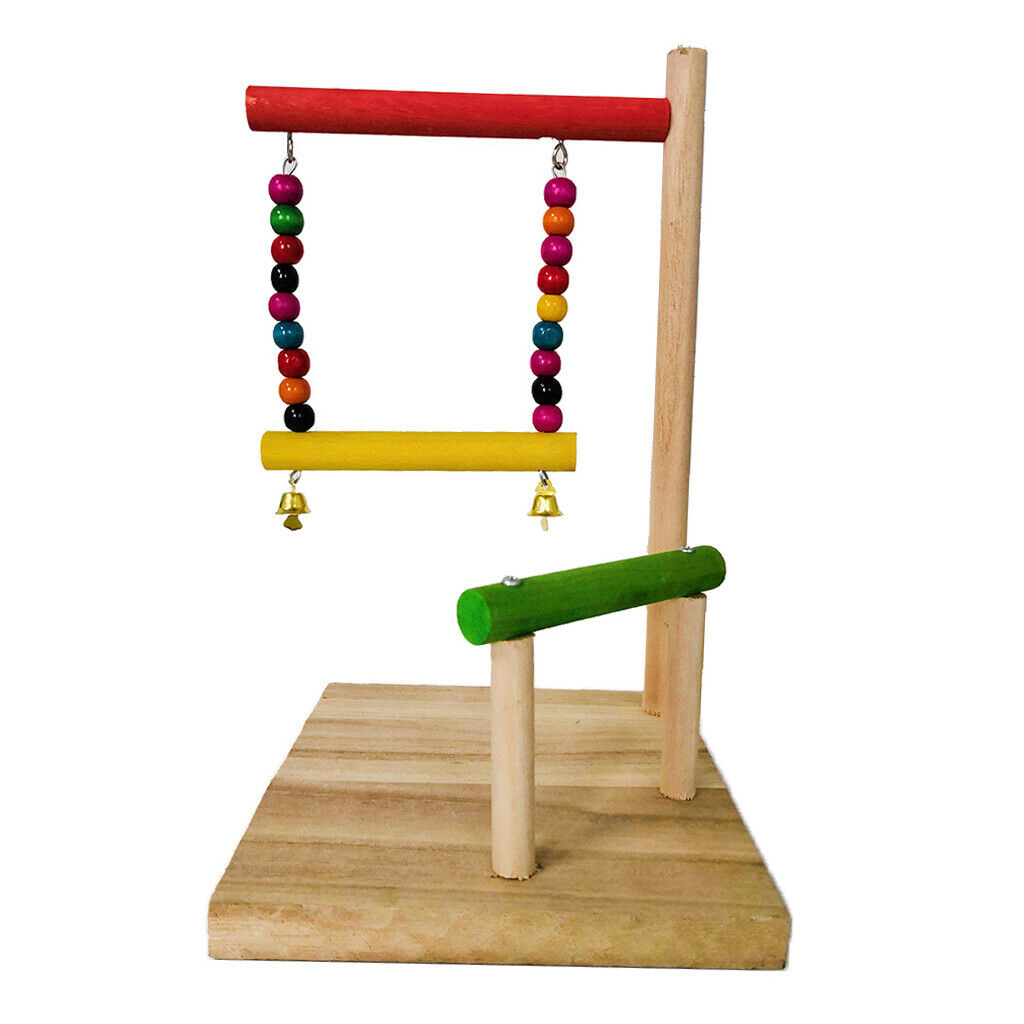 1 Bird Parrot Perch Stand Birds Chew Toys Small Parakeets Cockatiels Conures