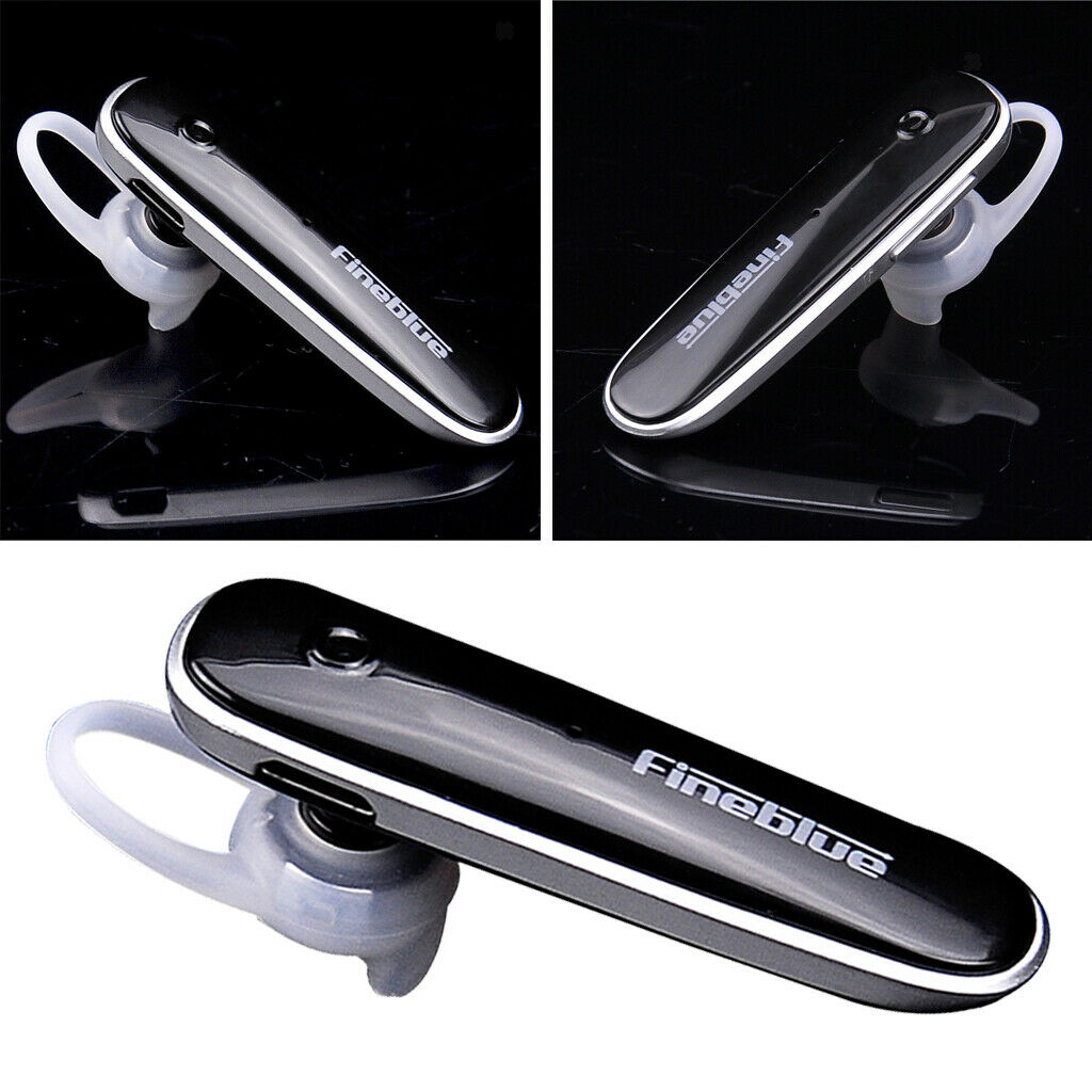 Bluetooth Headset Earphone Sport Earbud Earpiece Noise Cancelling Black