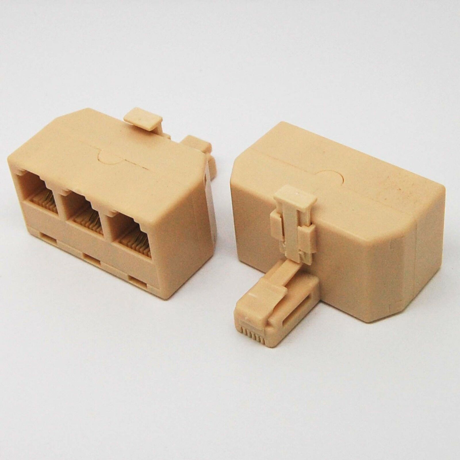 Brand New RJ11 Splitter 1 Male To 3 Female Adapter Divider Telephone Phone Fax