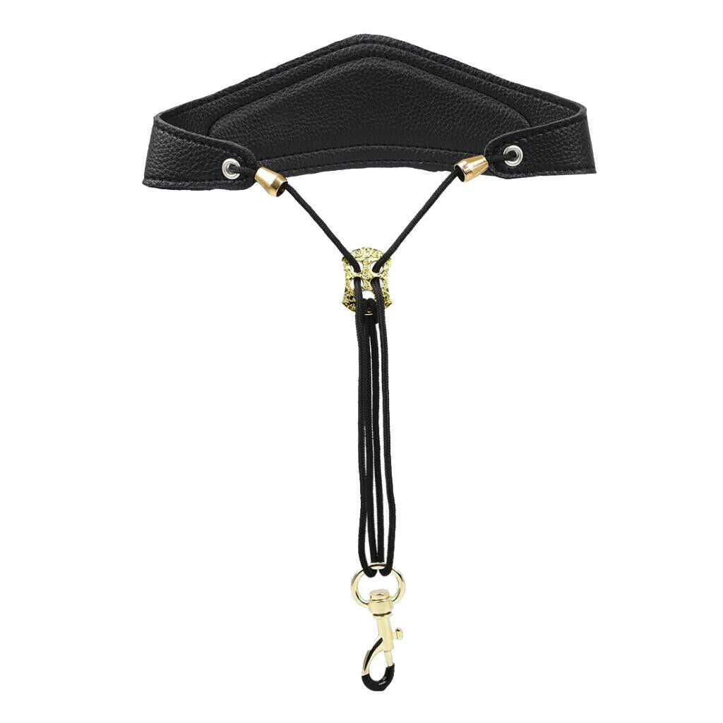 Sax Shoulder Neck Strap Padded for Tenor Baritone Saxophone Parts Belt Black