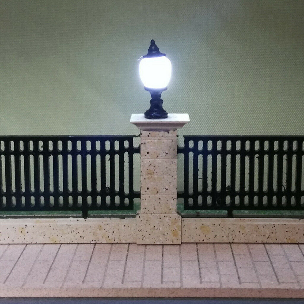 10 Pcs HMini Models Street Light Pole Streetlamp For Modeling Ho Oo Scale