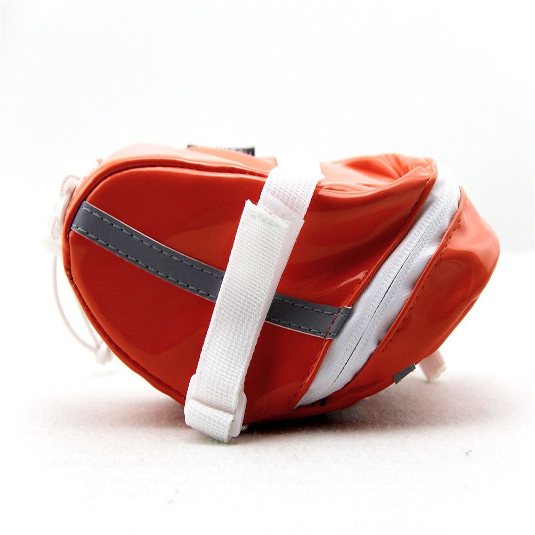Orange ROSWHEEL Bike Bicycle Saddle Rear Seat Bag Patent Leather Waterproof