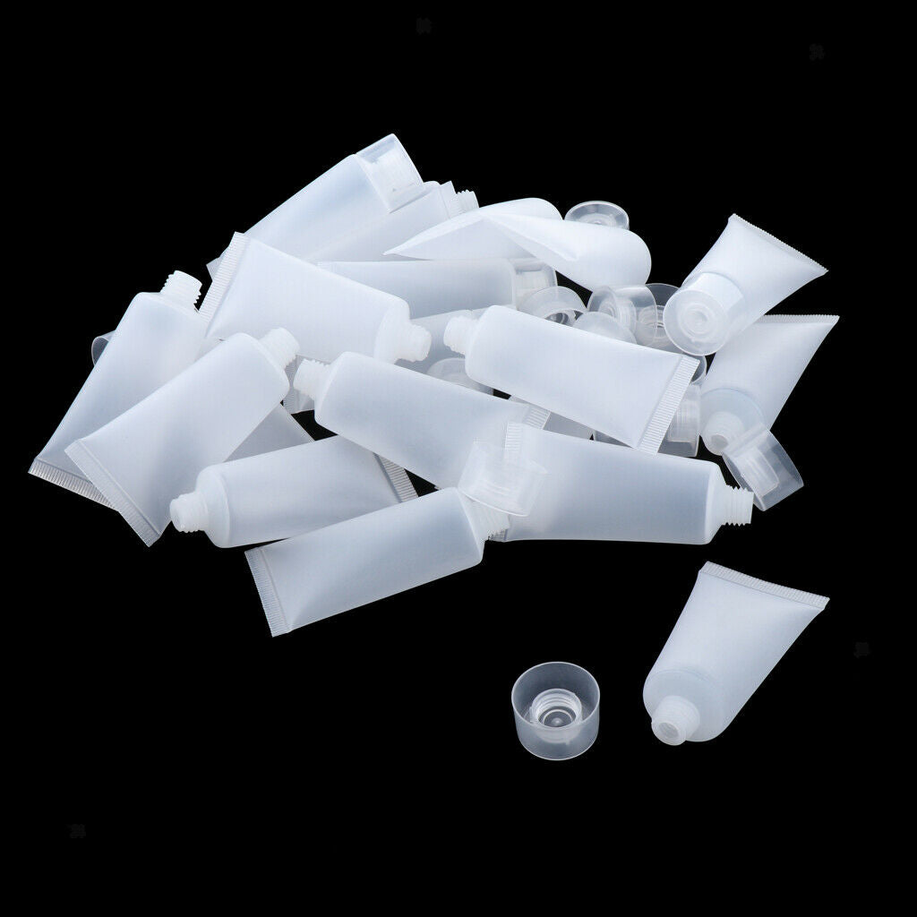 40Pcs Refillable Squeeze Tube Bottles Packing Holder for Balm Lotion 20ml