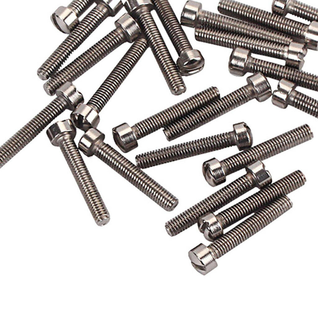 24x Guitar Bass Double Coil/Single Coil Pickup Screw 3x20mm Musical Instrument