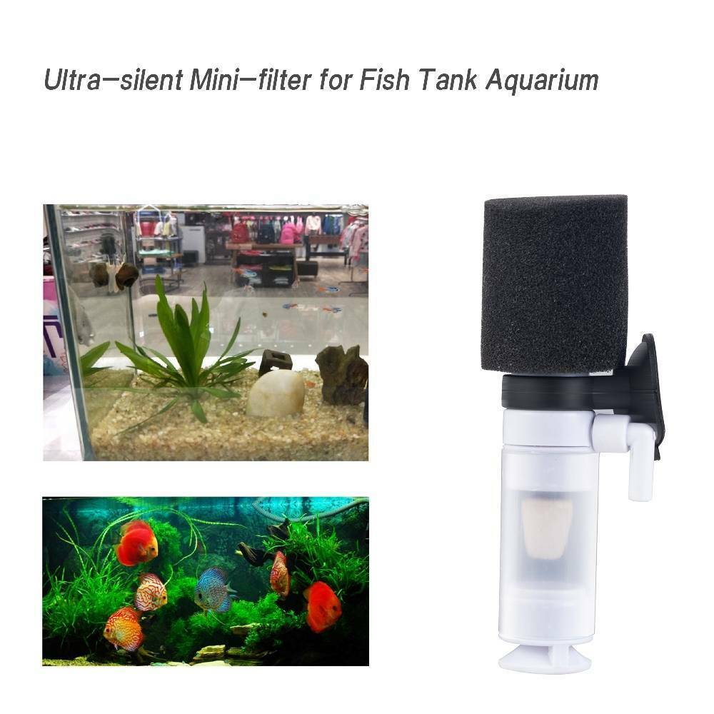 1x Mini Aquarium Biochemical Sponge Filter Fish Shrimp Tank Air Pump Filter Tool