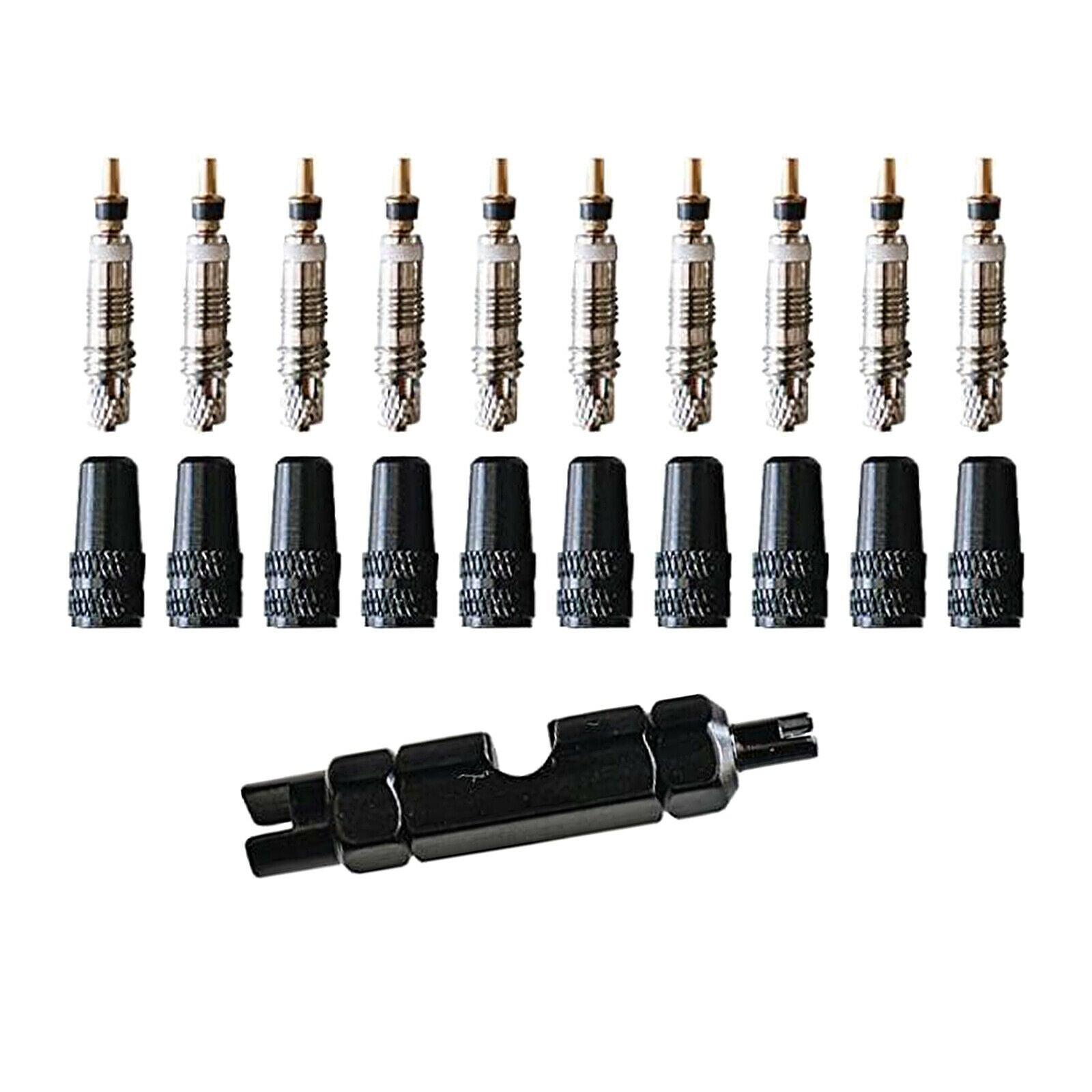 Brass Presta Valve Core and Removal Tool Remover Kit Bike MTB Road Bicycle