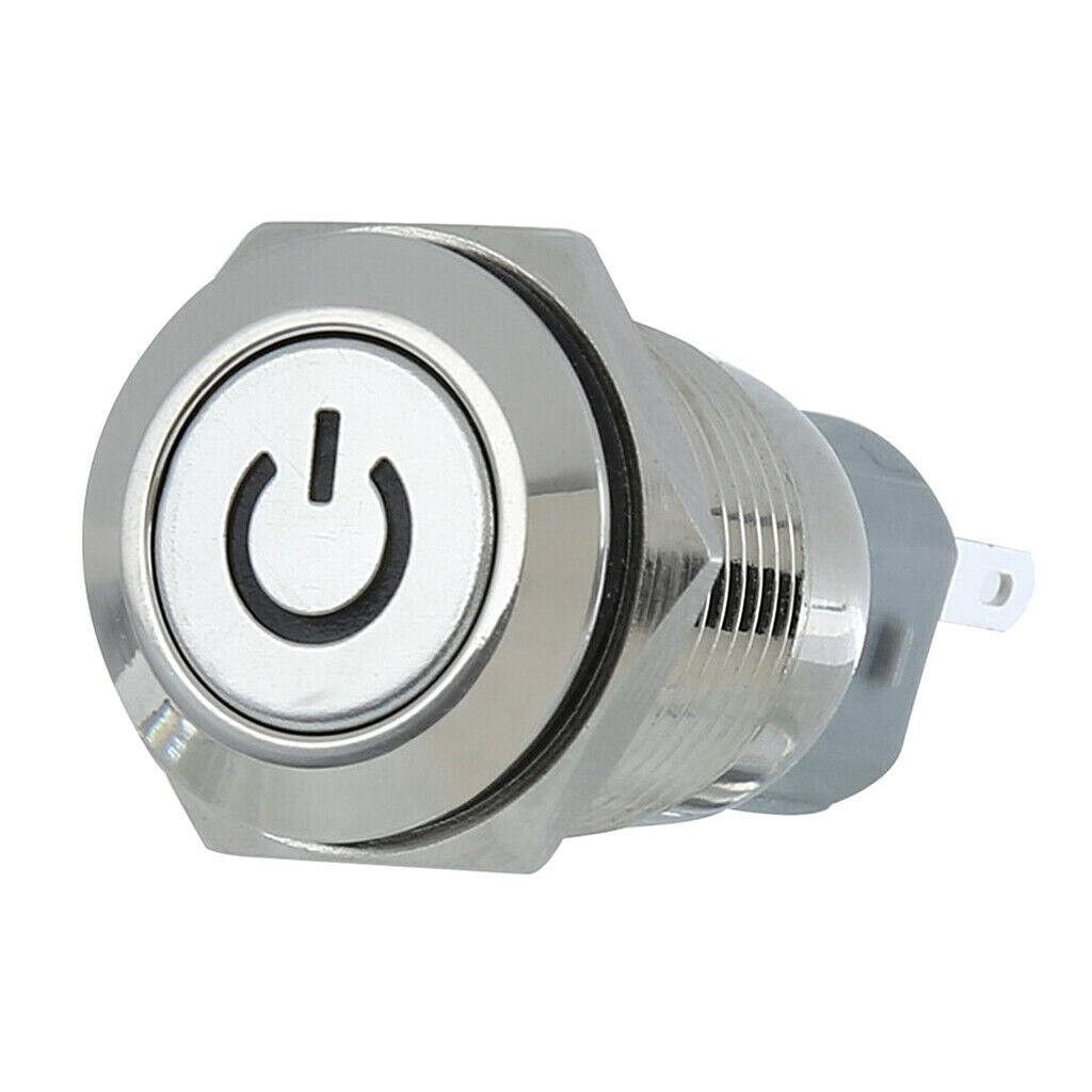 16mm Waterproof Momentary Push Button Switch Made of Aluminum Alloy 12V 3A 1pcs.