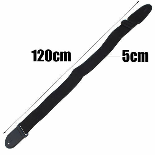 Black Adjustable Leather Ends Guitar Strap for Electric Acoustic Guitar B.l8