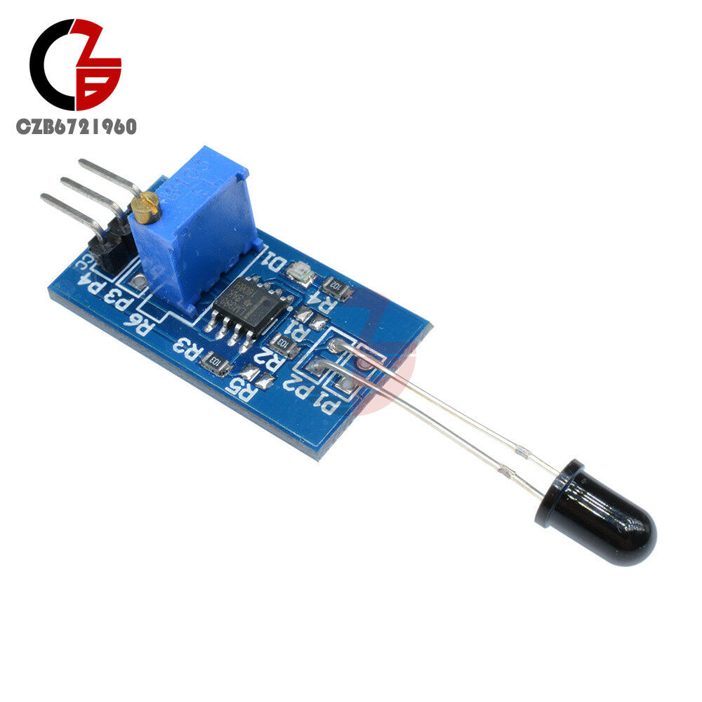 3.3/5V 760-1100nm LM393 Flame Sensor Module Temperature Sensor Board for Arduino
