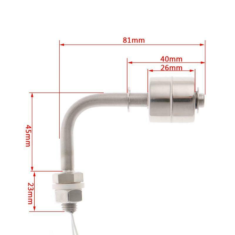 Stainless Steel Float Switch Right Angle Vertical Head Liquid Water Tank Level