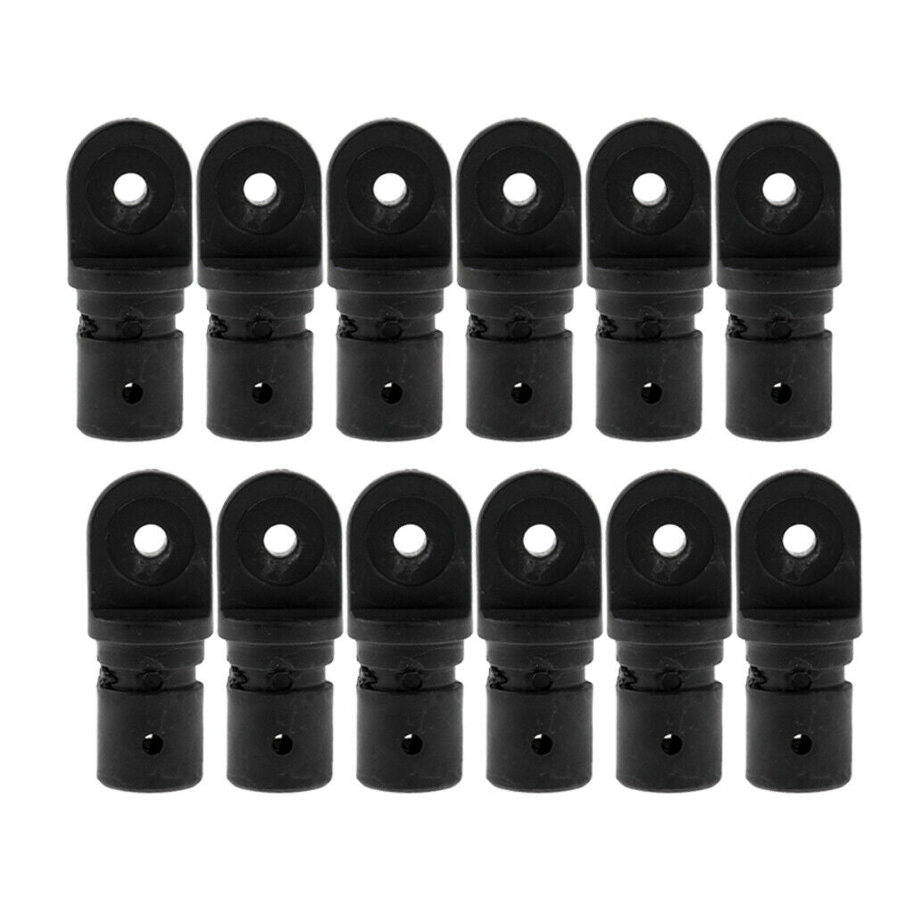 Qty 12 Nylon 7/8" 22mm Tube Eye End Insert Fit for Boat Bimini Top Cover Canopy