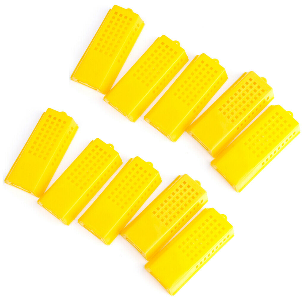 6x Beekeeping Honey Entrance Feeder + 10x Queen Bee Cage Catcher Beekeeper New