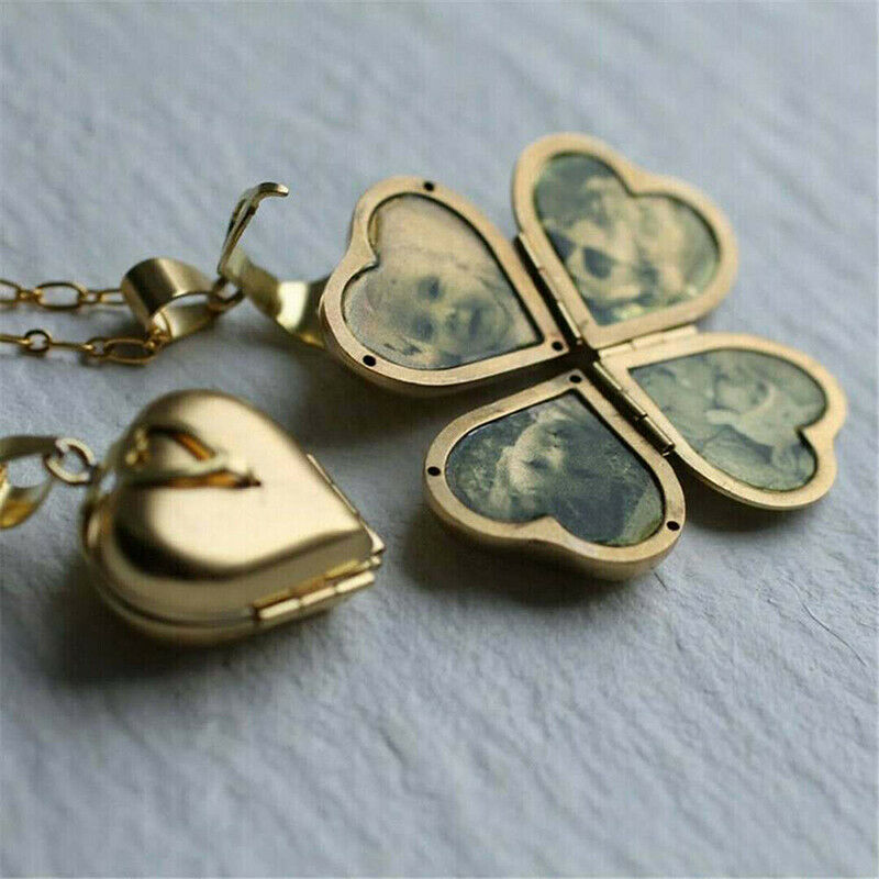 DIY Retro Dimensional Heart-like Four-leaf Clover Multilayer Photo Frame PenBDA