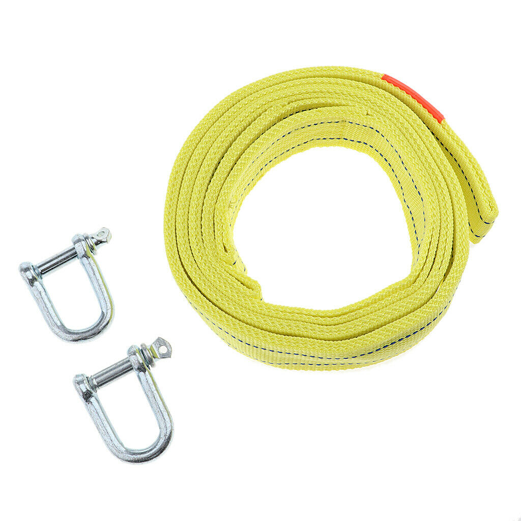 16FT Heavy Duty Tow Strap with Hooks 5Tons Capacity Rope 660G