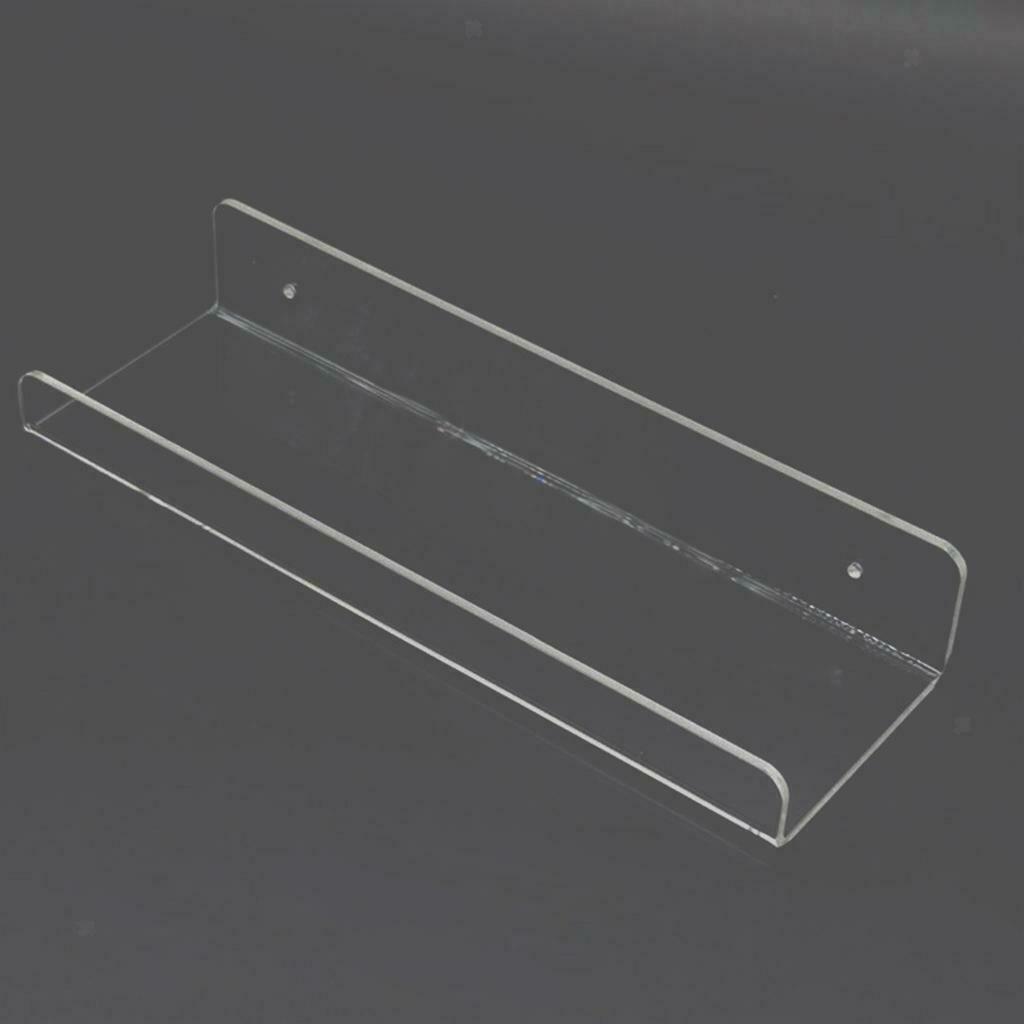30cm Wall Mounted Acrylic Safety Shelf Holder Museum Display Kitchen Shelf