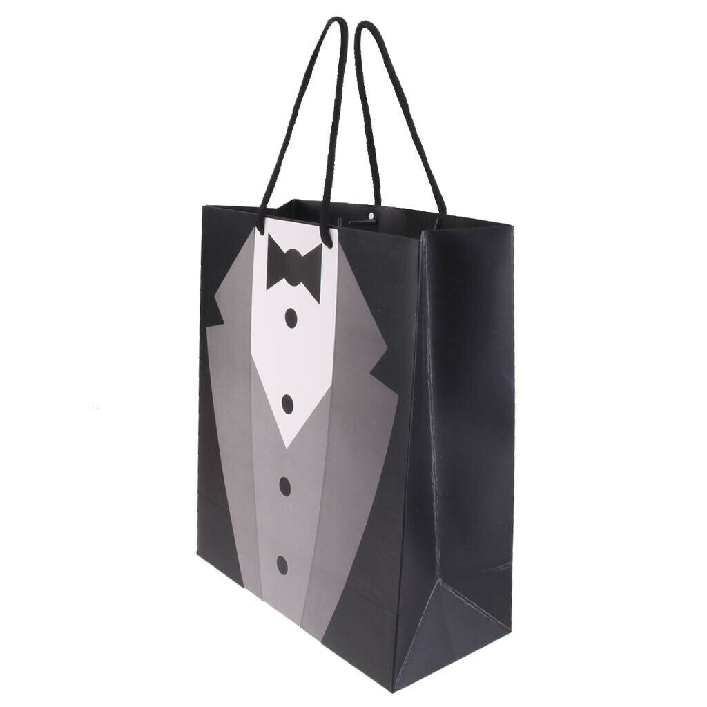 Set of 2pcs Wedding Groomsmen/Father Birthday/Anniversary/Tuxedo Gift Bags Favor