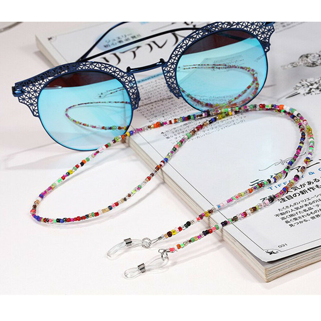 Eyeglasses Cord Holder Colorful Bead Lanyard Neck Strap Rope