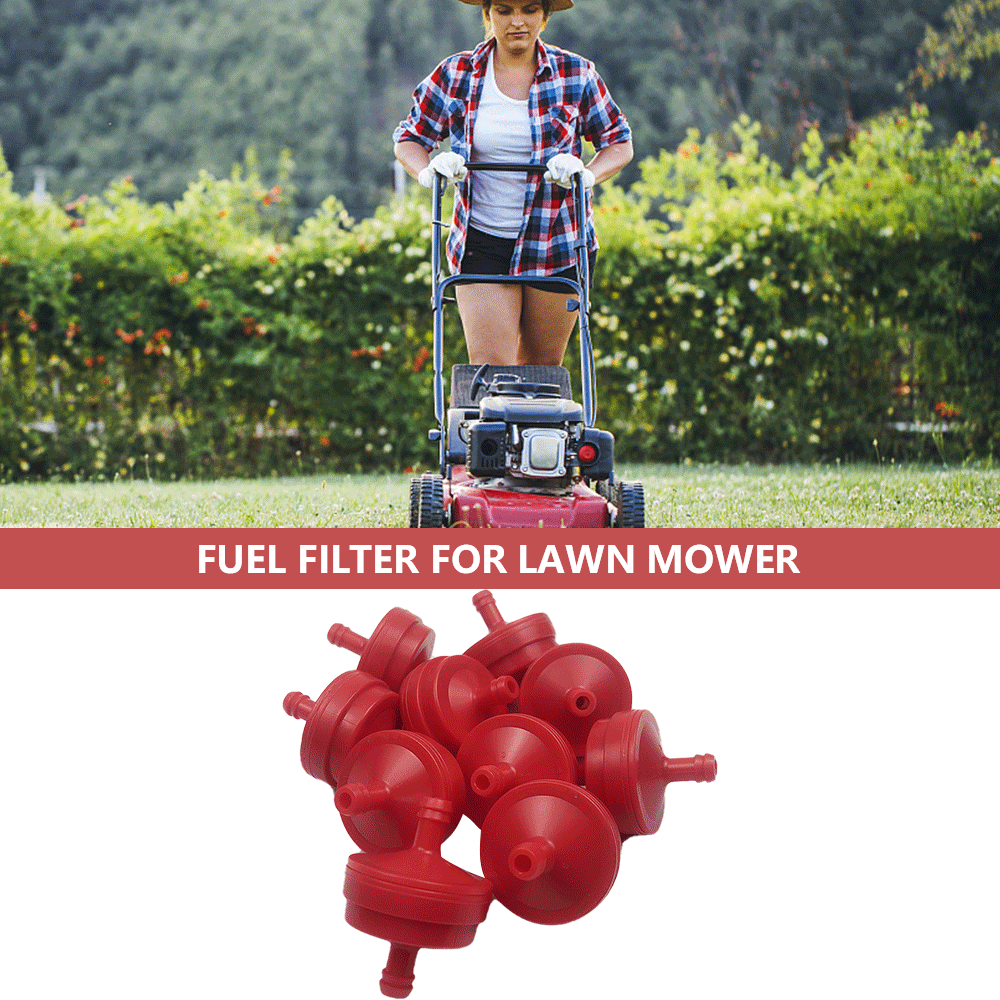 10 PCS Fuel Filter Lawn Mower 1/4 Inch Inline Gas Fuel Filter Replacement LIN